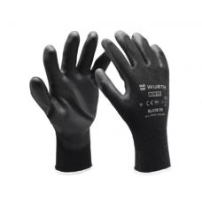 Рукавиці захисні з поліуретановим покриттям Black PU, пара, розмір 8